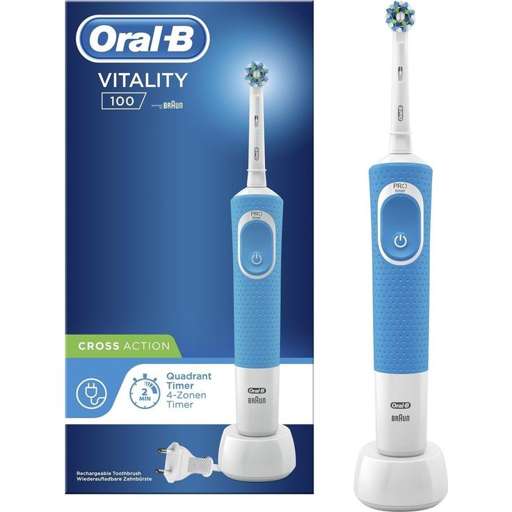 Oral-B Vitality 100 CrossAction mit Quadranten-Timer, blau, für saubere & gesunde Zähne – Bild 2
