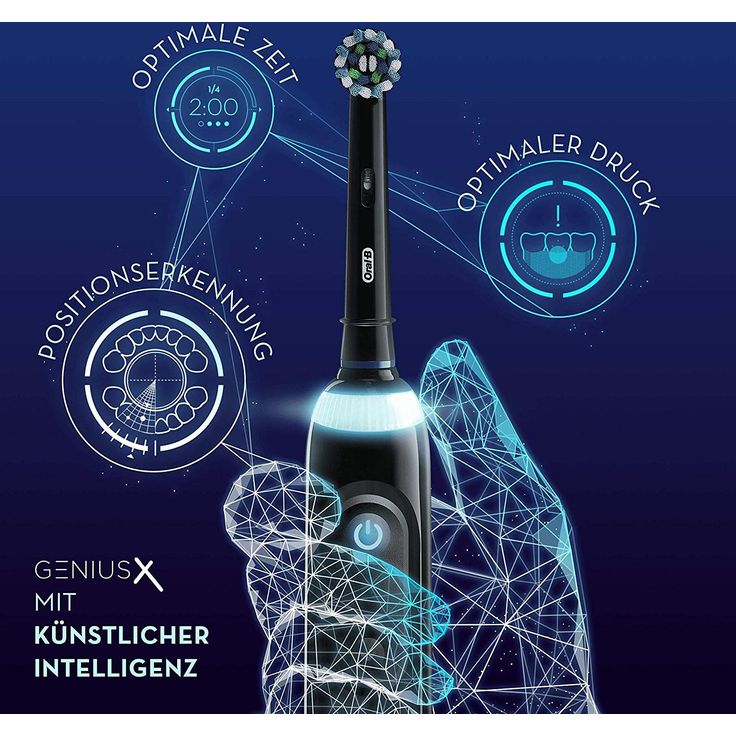 Oral-B Genius X 20100S black mit künstlicher Intelligenz, Bluetooth & visueller Andruckkontrolle – Bild 2