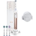 Oral-B Genius 10100S, Positionserkennung, Set mit USB-Ladeetui & 4 Aufsteckbürsten, roségold