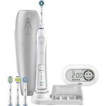 Oral-B Pro 6200 SmartSeries mit Bluetooth und SmartGuide, Set mit Reiseetui & 4 Aufsteckbürsten mit visueller Andruckkontrolle