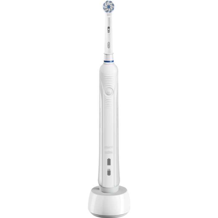 Oral-B Pro 1 200 mit 2-Minuten-Timer & sensitiver Andruckkontrolle, für saubere & gesunde Zähne, weiß