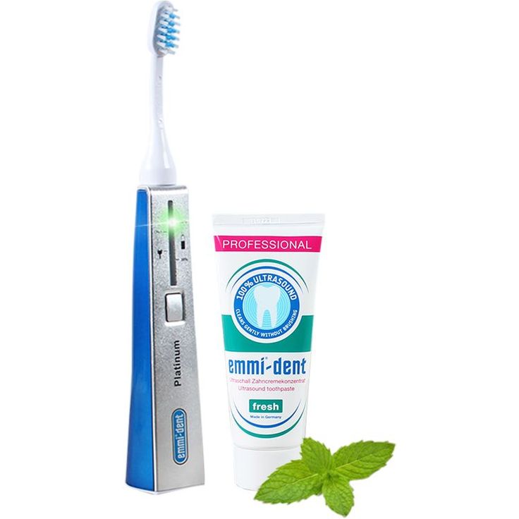 Emmi-dent Platinum Ultraschallzahnbürste blau Basis-Set