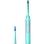 Elektrische Kette, angetrieben durch 2 AA-Batterien, Ultraschall-Zähne, automatisch, mit 2 Bürstenköpfen, blau, Unisex-Erwachsene