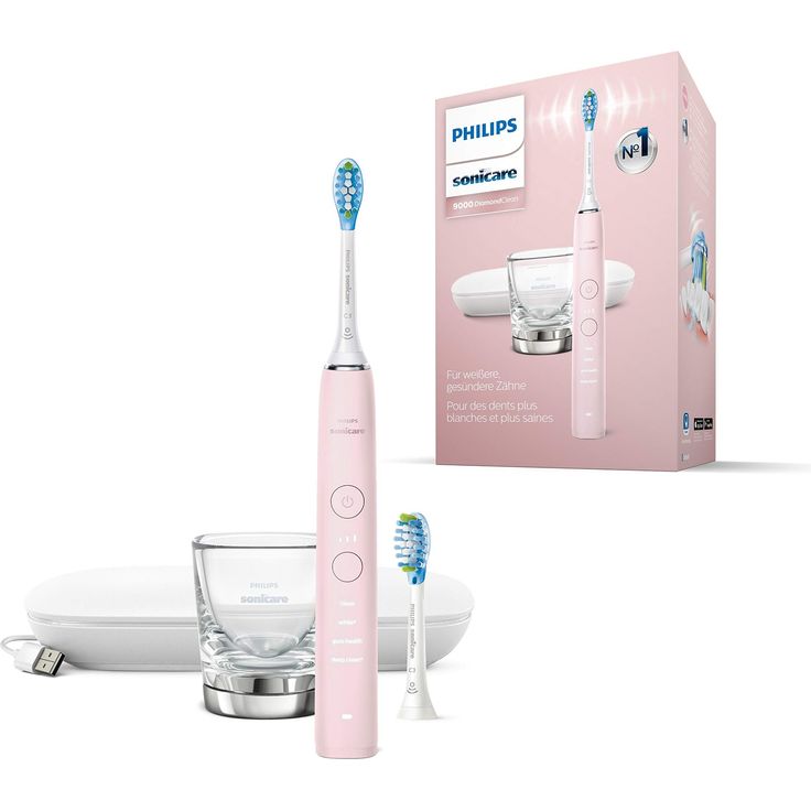 Philips Sonicare DiamondClean 9000 HX9911/29 , Schallzahnbürste mit 4 Reinigungsprogrammen, Timer, rosa – Bild 1