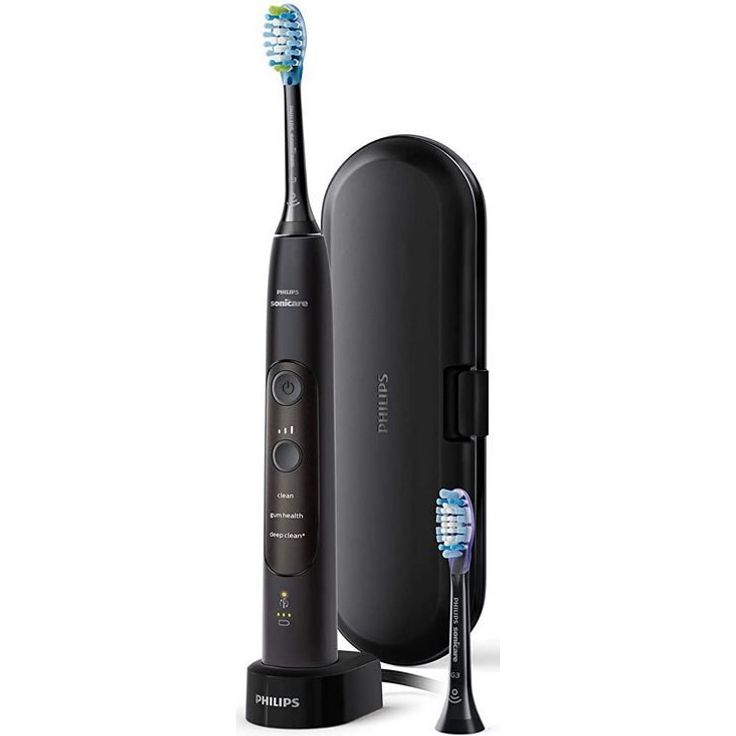 Philips Sonicare ExpertClean HX9601/02, Schalltechnologie, Reiseetui & 2 Aufsteckbürsten, schwarz – Bild 1
