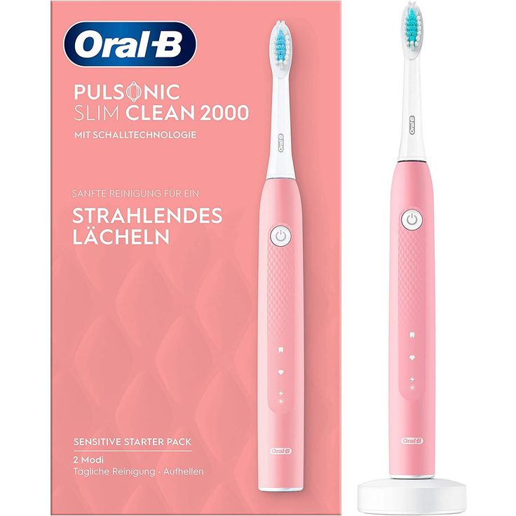 Oral-B Pulsonic Slim Clean 2000 pink, Schallzahnbürste für sanfte Reinigung und ein strahlendes Lächeln, 2 Putzprogramme, Timer – Bild 2