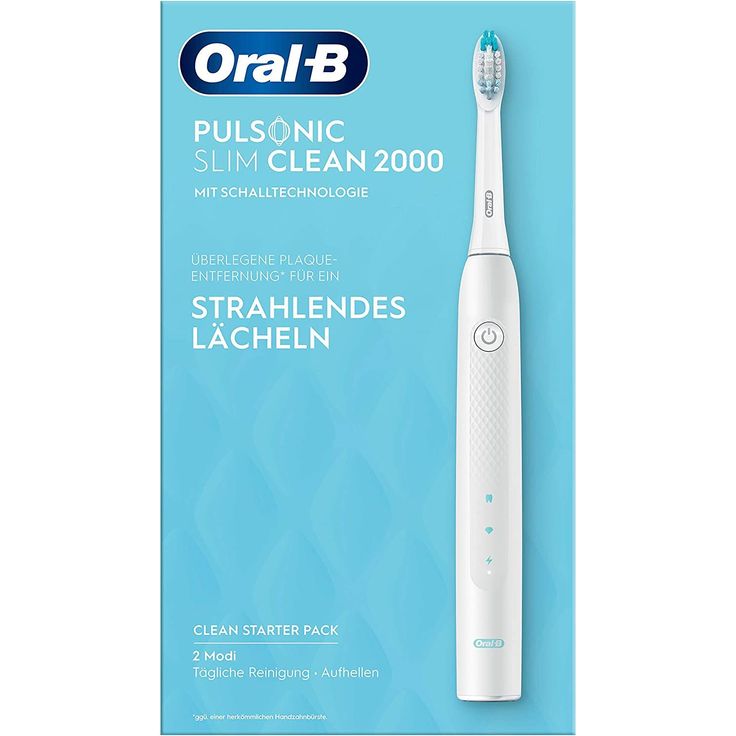 Oral-B Pulsonic Slim Clean 2000 weiß, Schallzahnbürste für sanfte Reinigung und ein strahlendes Lächeln, 2 Putzprogramme, Timer – Bild 2