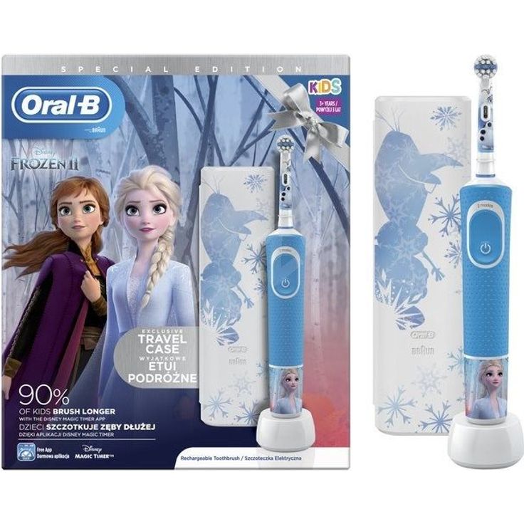 Oral-B Vitality Kids Set Frozen speziell für Kinder, für eine sanfte Zahnreinigung, Set mit Reiseetui – Bild 2