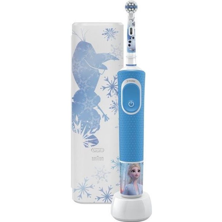 Oral-B Vitality Kids Set Frozen speziell für Kinder, für eine sanfte Zahnreinigung, Set mit Reiseetui – Bild 1