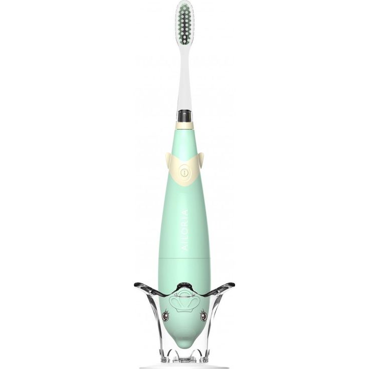 Ailoria Bubble Brush Kinder-Schallzahnbürste mit Musik und LED grün inkl. 2 Bürstenköpfe, blau