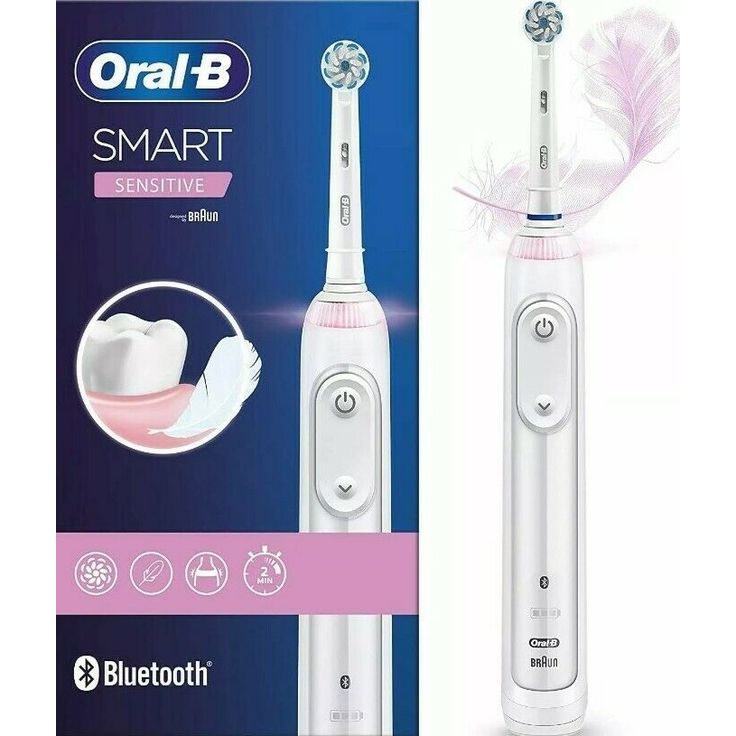 Oral-B Smart Sensitive, speziell für empfindliche Zähne, mit Sensitiv-Programm und visueller Andruckkontrolle, weiß – Bild 4