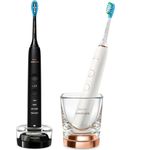 Philips Sonicare DiamondClean 9000 Premium HX9914/57 Schallzahnbürste, Doppelpack inkl. Ladeglas