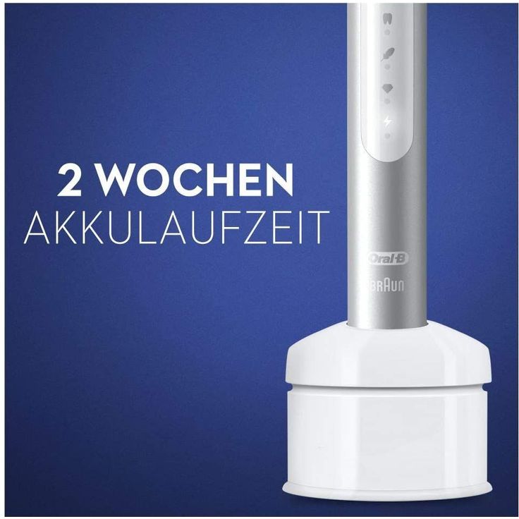 Oral-B Pulsonic Slim Luxe 4000, 2020 Edition, Schallzahnbürste für gesünderes Zahnfleisch, mit Sensitiv-Programm, silber – Bild 4