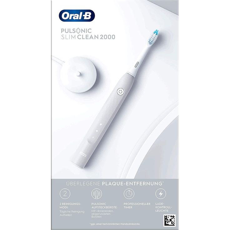 Oral-B Pulsonic Slim Clean 2000 grey, Schallzahnbürste für sanfte Reinigung und ein strahlendes Lächeln, 2 Putzprogramme, Timer – Bild 3