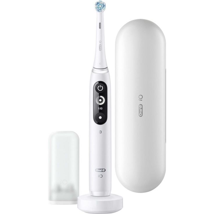 Oral-B iO Series 7N, alabaster white, mit intelligenter Andruckkontrolle & LED-Display, inkl. 1 Aufsteckbürste, Premium Reiseetui & Mini-Aufbewahrungsbox – Bild 2