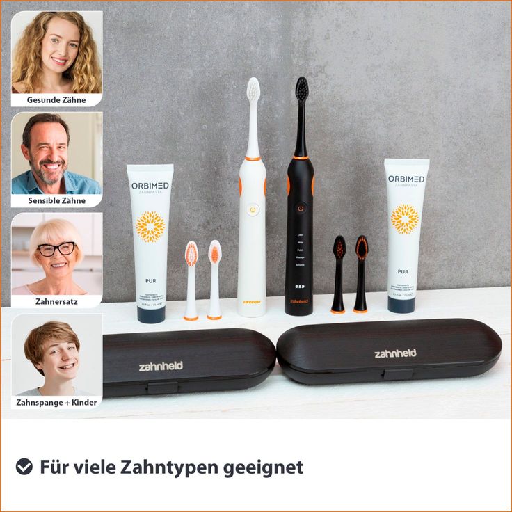 Zahnheld GERO Doppelpack in weiß & schwarz, 2x Schallzahnbürste GERO + 2x PALADIN Lite Reiseetui + 2x Orbimed Pur - Weiß & Schwarz – Bild 7