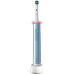 Oral-B Pro 3 3000 CrossAction hellblau-weiß mit visueller Andruckkontrolle für extra Zahnfleischschutz, 3 Reinigungsprogramme & Timer