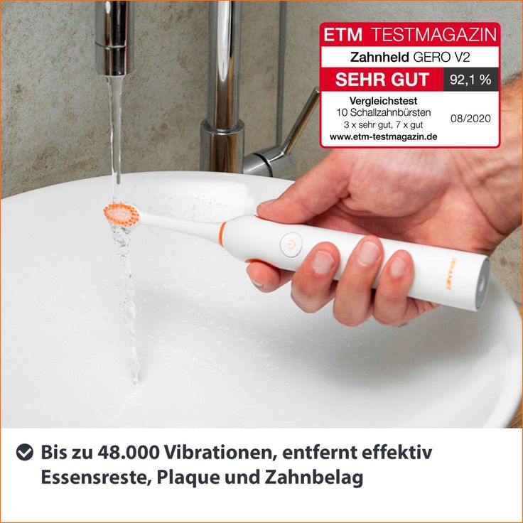 Zahnheld GERO Set Mittel, GERO Schallzahnbürste weiß + Reiseetui + Orbimed Pur Zahnpasta - Weiß – Bild 3