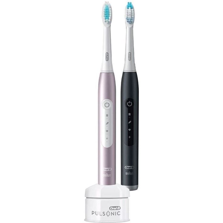 Oral-B Pulsonic Slim Luxe 4900, 2020 Edition, Duo Edition in schwarz & rosé, Schallzahnbürsten für gesünderes Zahnfleisch – Bild 1