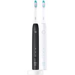 Oral-B Pulsonic Slim Clean 2900 Doppelpack weiß & schwarz, Schallzahnbürste für sanfte Reinigung und ein strahlendes Lächeln, 2 Putzprogramme, Timer