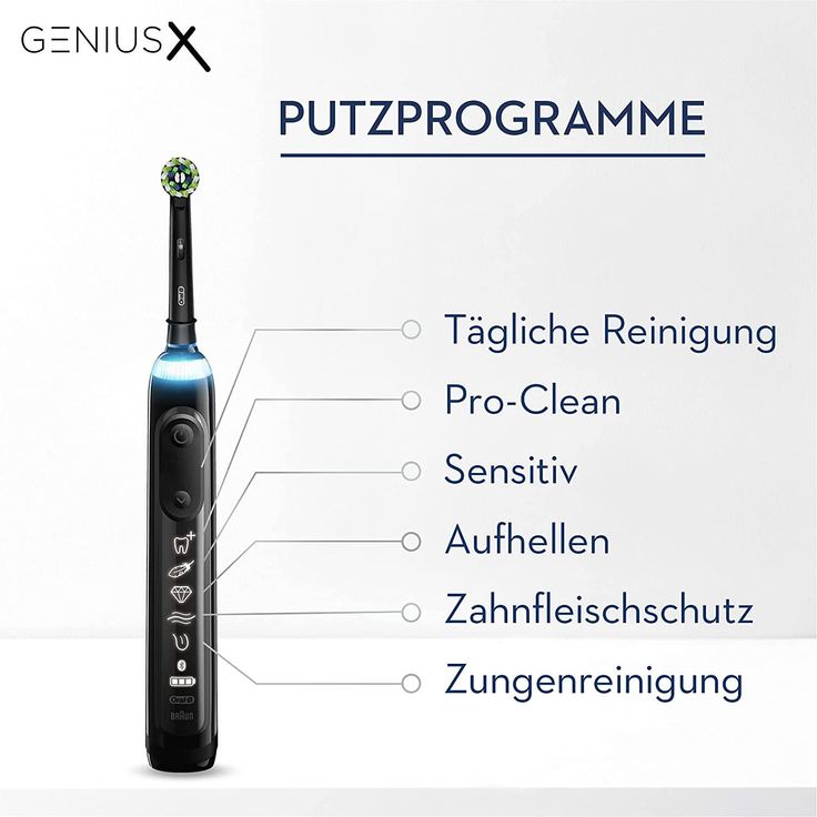 Oral-B Genius X Midnight Black elektrische Zahnbürste mit künstlicher Intelligenz & Bluetooth, schwarz – Bild 5