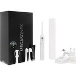 Megasonex M8 S, Ultraschallzahnbürste der neuen Generation, inkl. 2 Bürstenköpfe soft/medium, Zungenreiniger-Aufsatz & Zahnpasta 5 ml