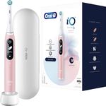 Oral-B iO Series 6 pink sand, mit intelligenter Andruckkontrolle & LED-Display, inkl. 1 Aufsteckbürste, Reiseetui