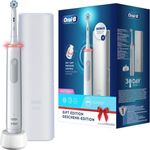 Oral-B Pro 3 3000 Sensitive Clean weiß visuelle Andruckkontrolle, 3 Reinigungsprogramme, Timer + Reiseetui