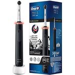 Oral-B Pro 3 3000 Pure Clean Elektrische Zahnbürste, schwarz, mit visueller Andruckkontrolle, Borsten mit Aktivkohle