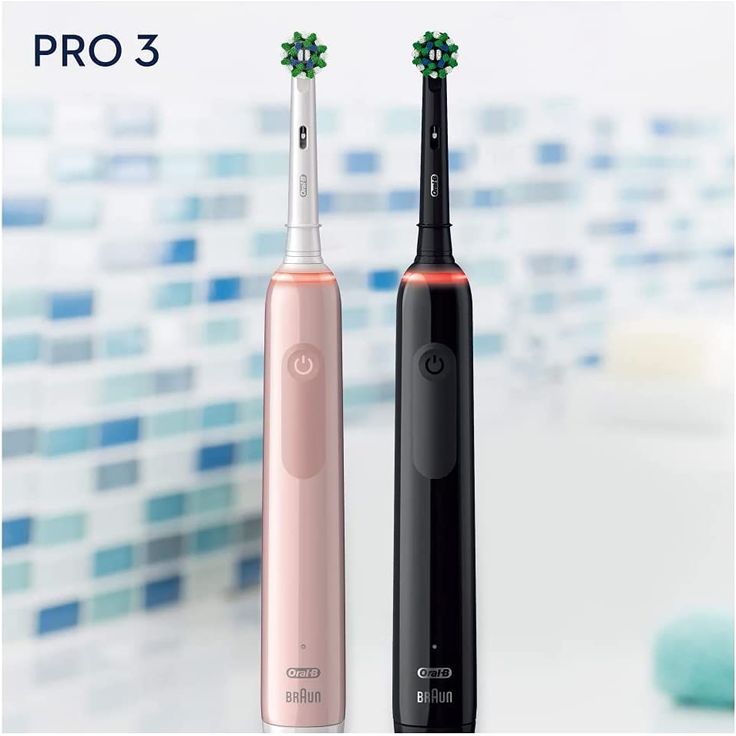 Oral-B Pro 3 3900N Geschenk-Edition Elektrische Zahnbürste, schwarz & rosé, mit visueller Andruckkontrolle – Bild 4