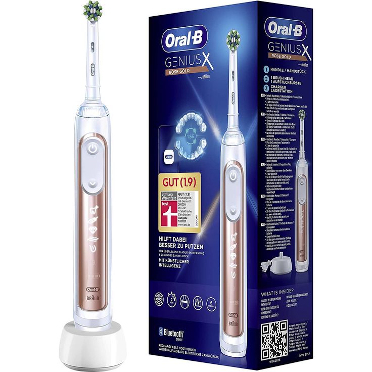 Oral-B Genius X elektrische Zahnbürste mit künstlicher Intelligenz & Bluetooth, roségold – Bild 3