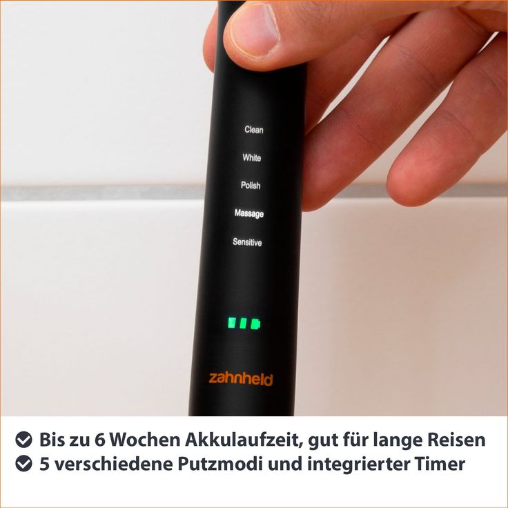 Zahnheld GERO Set Mittel, GERO Schallzahnbürste schwarz + Reiseetui + Orbimed Pur Zahnpasta - Schwarz – Bild 4