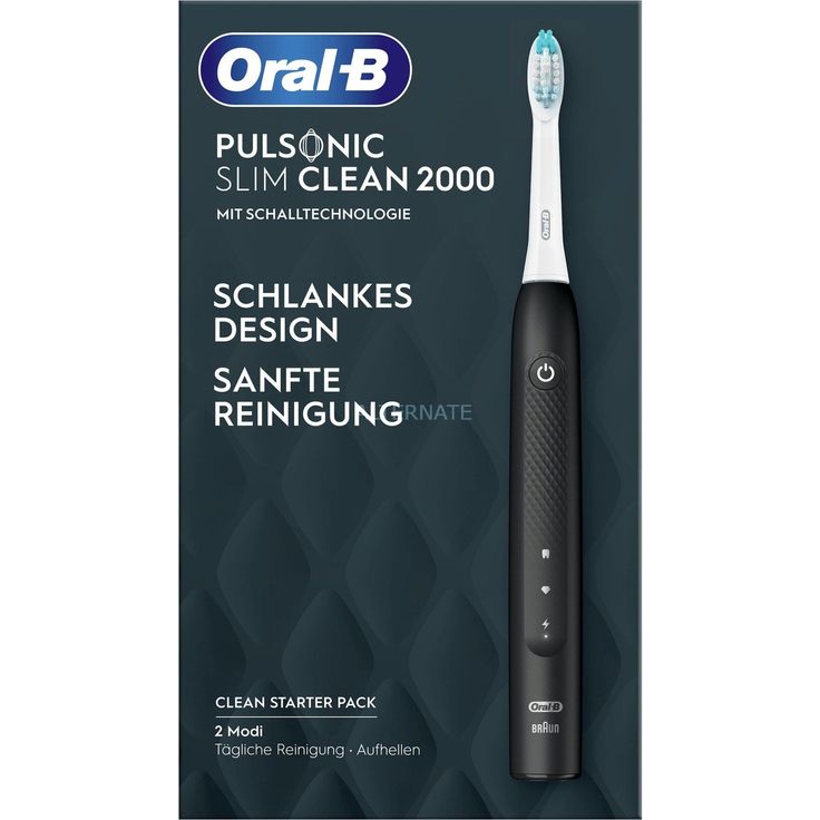 Oral-B Pulsonic Slim Clean 2000 elektrische Zahnbürste mit Schalltechnologie, schwarz