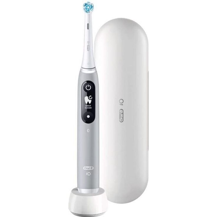 Oral-B iO Series 6 grau mit intelligenter Andruckkontrolle & LED-Display, inkl. 1 Aufsteckbürste, Reiseetui – Bild 2