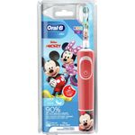 Oral-B Vitality 100 Kids Mickey elektrische Zahnbürste für Kinder ab 3 Jahren, rot-weiß