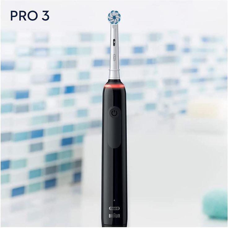 Oral-B Pro 3 3000 Sensitive Clean schwarz-weiß visuelle Andruckkontrolle 3 Reinigungsprogramme + Timer – Bild 5