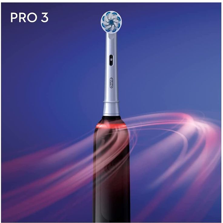 Oral-B Pro 3 3000 Sensitive Clean schwarz-weiß visuelle Andruckkontrolle 3 Reinigungsprogramme + Timer – Bild 4