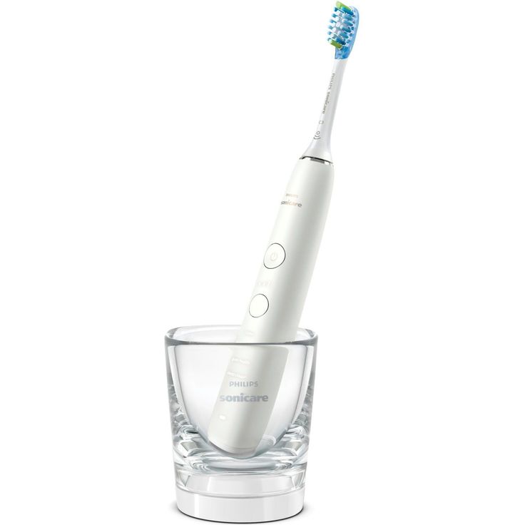 Philips Sonicare DiamondClean 9000 Elektrische Zahnbürste Doppelpack HX9914/55 - 2 Schallzahnbürsten mit 4 Putzprogrammen, Timer & Ladeglas, neue Generation, weißß – Bild 2