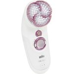 Braun Silk-épil 7-901 SkinSpa Reinigungsbürste Nass- und Trockenanwendung weiß/pink (ohne Epilieraufsatz)