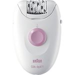 Braun Silk-épil 1-1170 Eversoft Epilierer Netzbetrieb Trockenanwendung 20 Pinzetten besonders geeignet für Beine, weiß