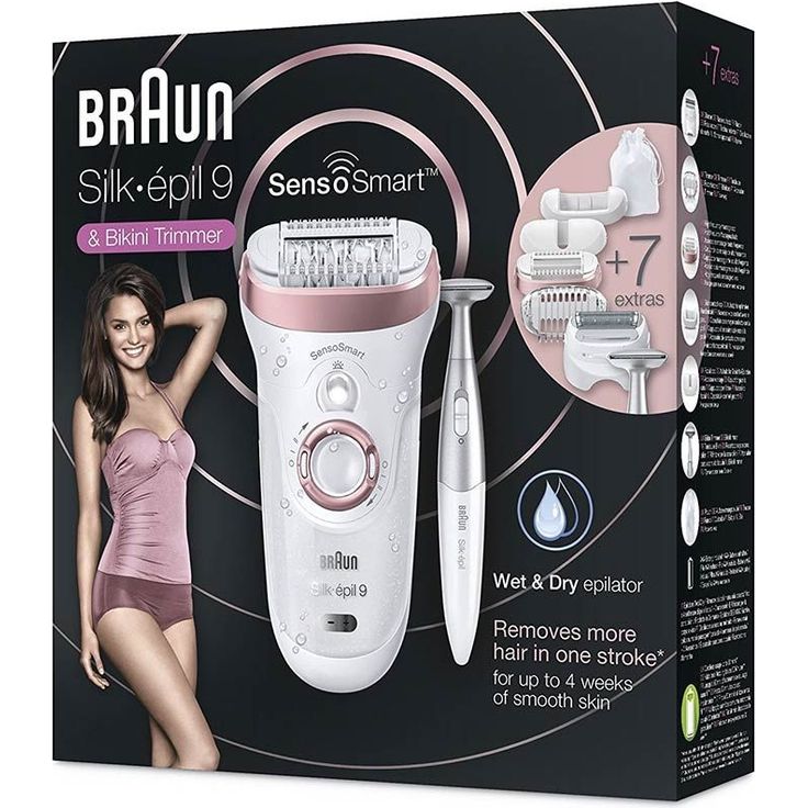 Braun Silk-épil 9 9-890 SensoSmart Epilierer, mit Andruckkontrolle, Epiliergerät mit 7 Extras, rosegold – Bild 2