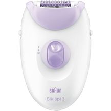 Bild für Braun Silk-épil 3 3-170 Trockenanwendung Netzbetrieb 2 Geschwindigkeitsstufen 20 Pinzetten weiß/lila