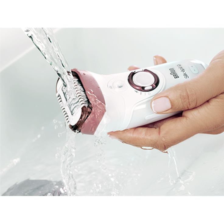 Braun Silk-épil 9 9-990 SkinSpa SensoSmart Epilierer, für Damen mit Andruckkontrolle, Wet&Dry Epilergerät mit 13 Extras, rosegold – Bild 5
