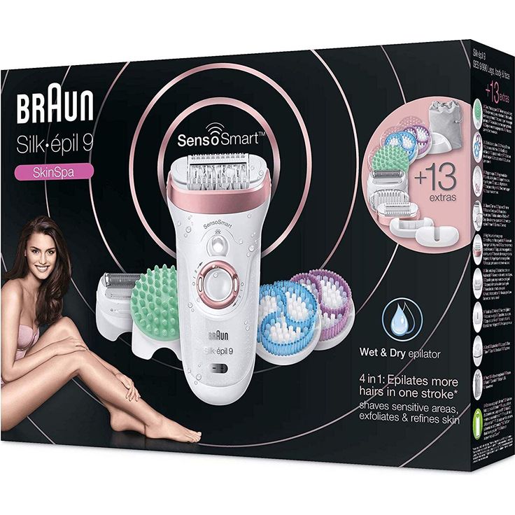 Braun Silk-épil 9 9-990 SkinSpa SensoSmart Epilierer, für Damen mit Andruckkontrolle, Wet&Dry Epilergerät mit 13 Extras, rosegold – Bild 3