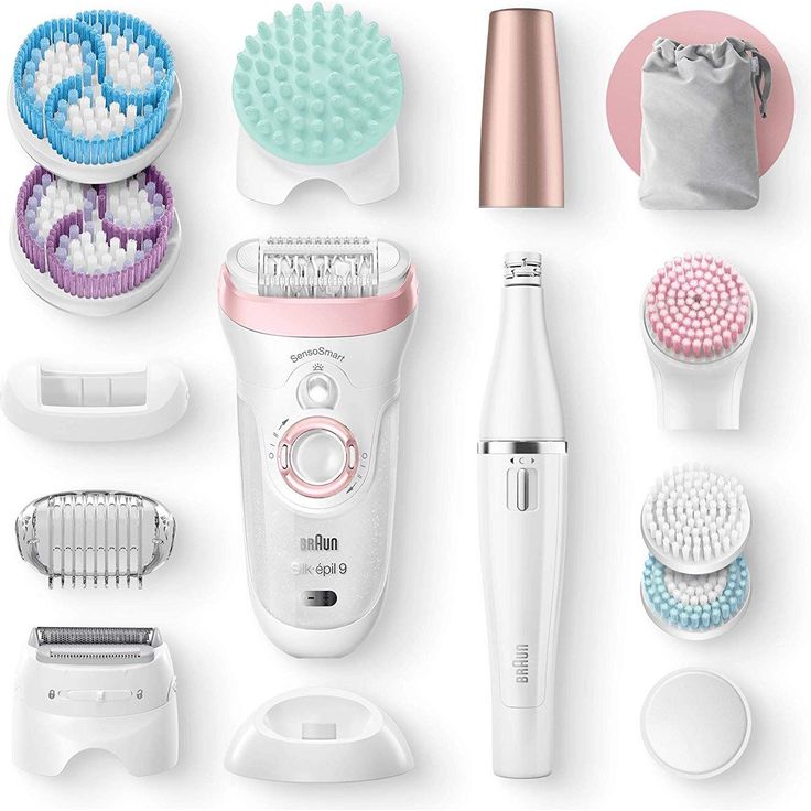 Braun Silk-épil Beauty-Set 9 9-995 Nass- und Trockenanwendung inkl. Rasieraufsatz, Massagekopf, Trimmeraufsatz, Gesichtsreinigungsbürste, Hautkontakt-Aufsatz – Bild 5