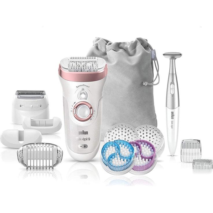 Braun Silk-épil 9-980 SkinSpa SensoSmart Nass- und Trockenanwendung inkl. Aufsatz für sensible Bereiche, Bürstenaufsätze, Bikinitrimmer, Aufbewahrungstasche – Bild 1