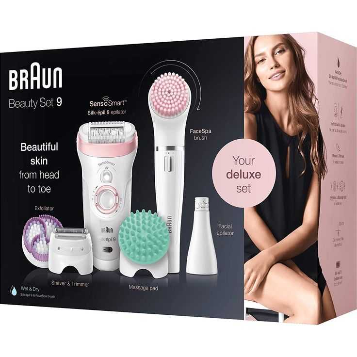 Braun Silk-épil Beauty Set 9 9-985 Luxus-Epilierer für Damen, kabellos, Wet&Dry: Kit zur Haarentfernung, Rasur, Peeling und Reinigung des Körpers-Gesichts – Bild 2