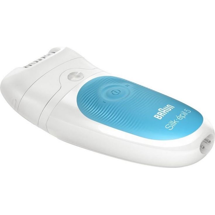 Braun Silk-épil 5 Wet & Dry Nass- und Trockenanwendung inkl. Hautkontakt-Aufsatz weiß/blau – Bild 3