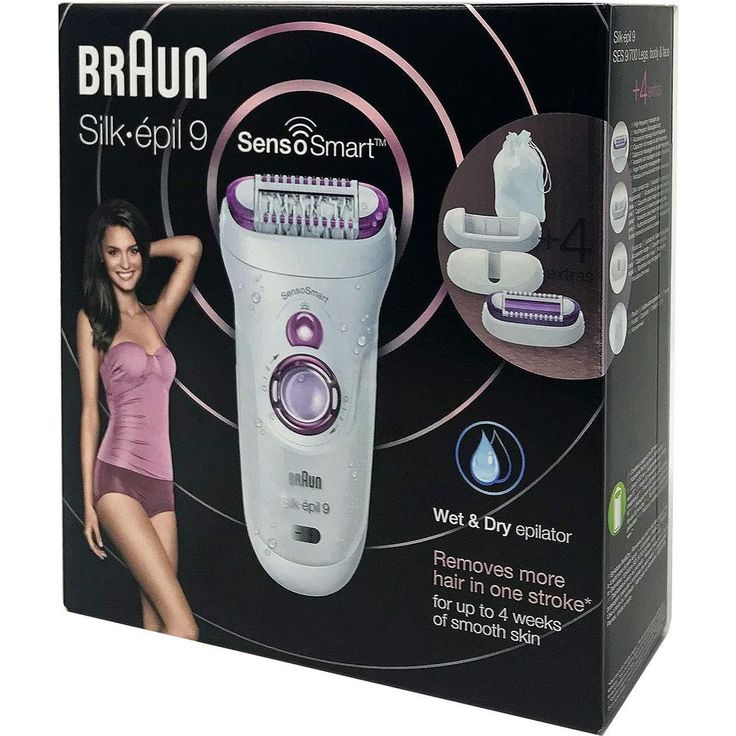 Braun Silk-épil 9-700 W&D SkinSpa SensoSmart Nass- und Trockenanwendung inkl. Hautkontakt-Aufsatz & Aufsatz für sensible Bereiche, Aufbewahrungstasche – Bild 3