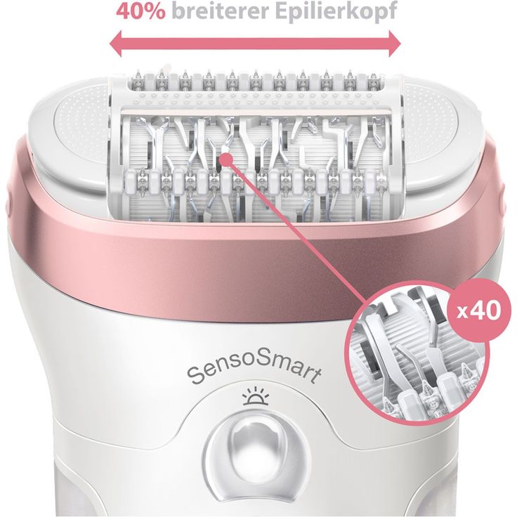 Braun Silk-épil 9 9-720 Epilierer für Frauen für eine langanhaltende Haarentfernung, weiß-roségold – Bild 4